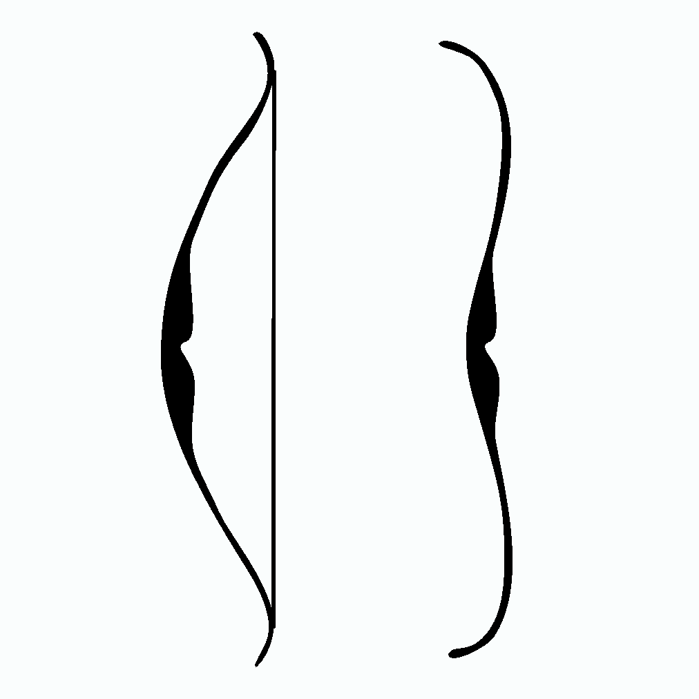 Icon of an unstrung recurve bow
