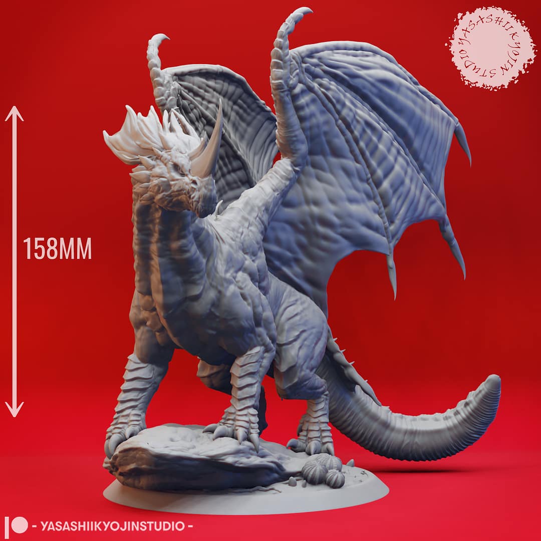 Epic Adult Blue Dragon Miniature - Image 6