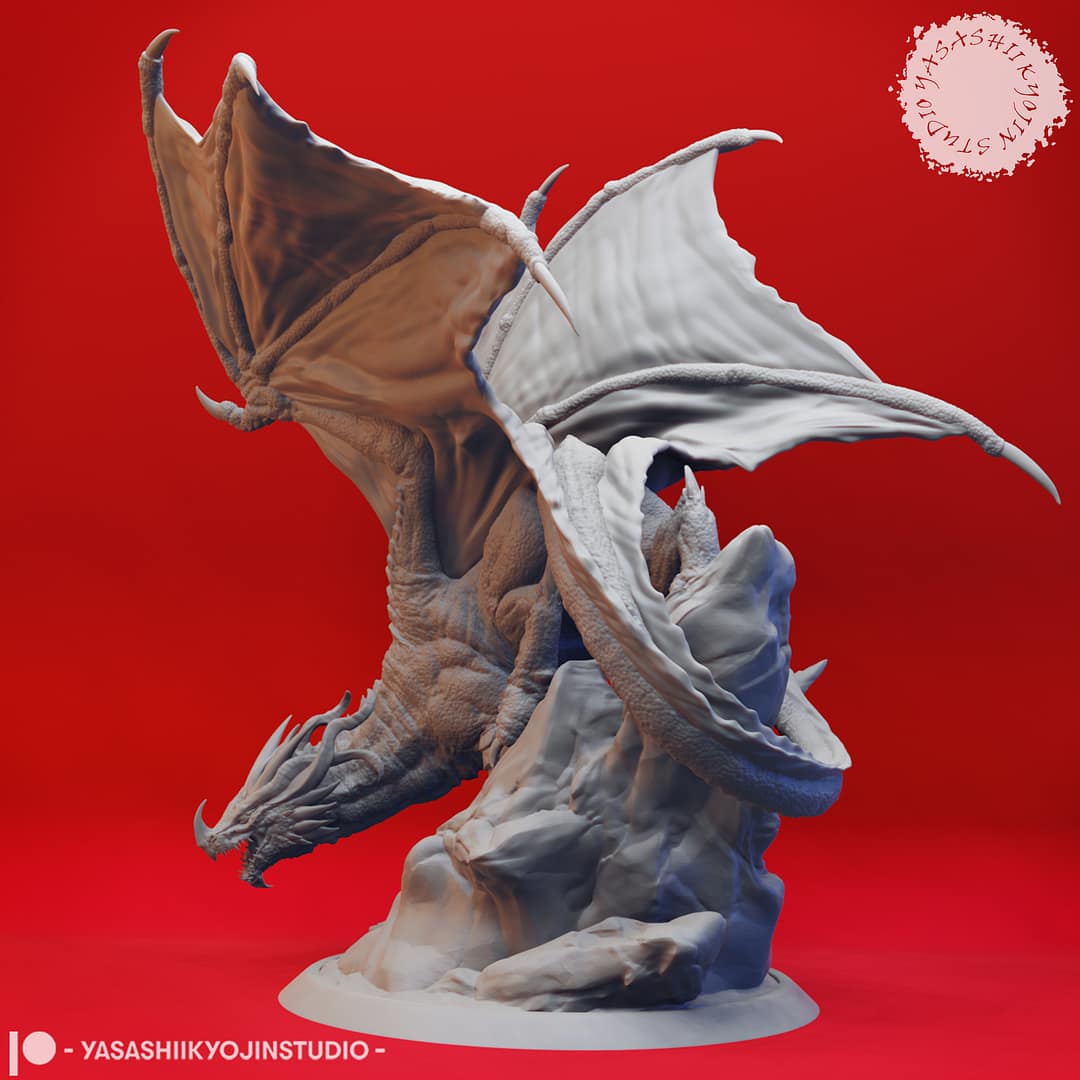 Ancient Red Dragon Miniature – Peak of Fire and Fury - Image 5