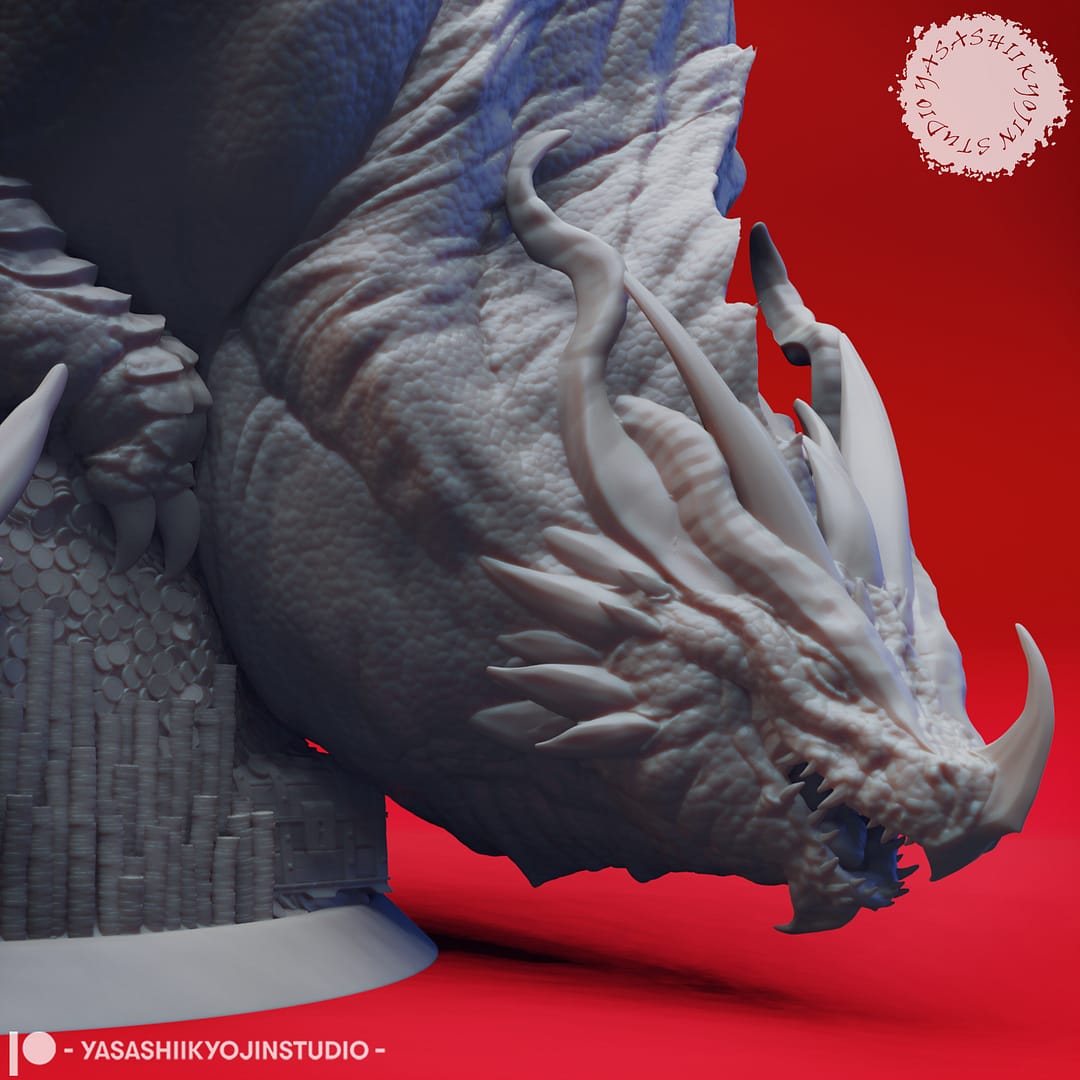 Sleeping Dragon Miniature – Massive Resin Beast on Hoard - Image 6