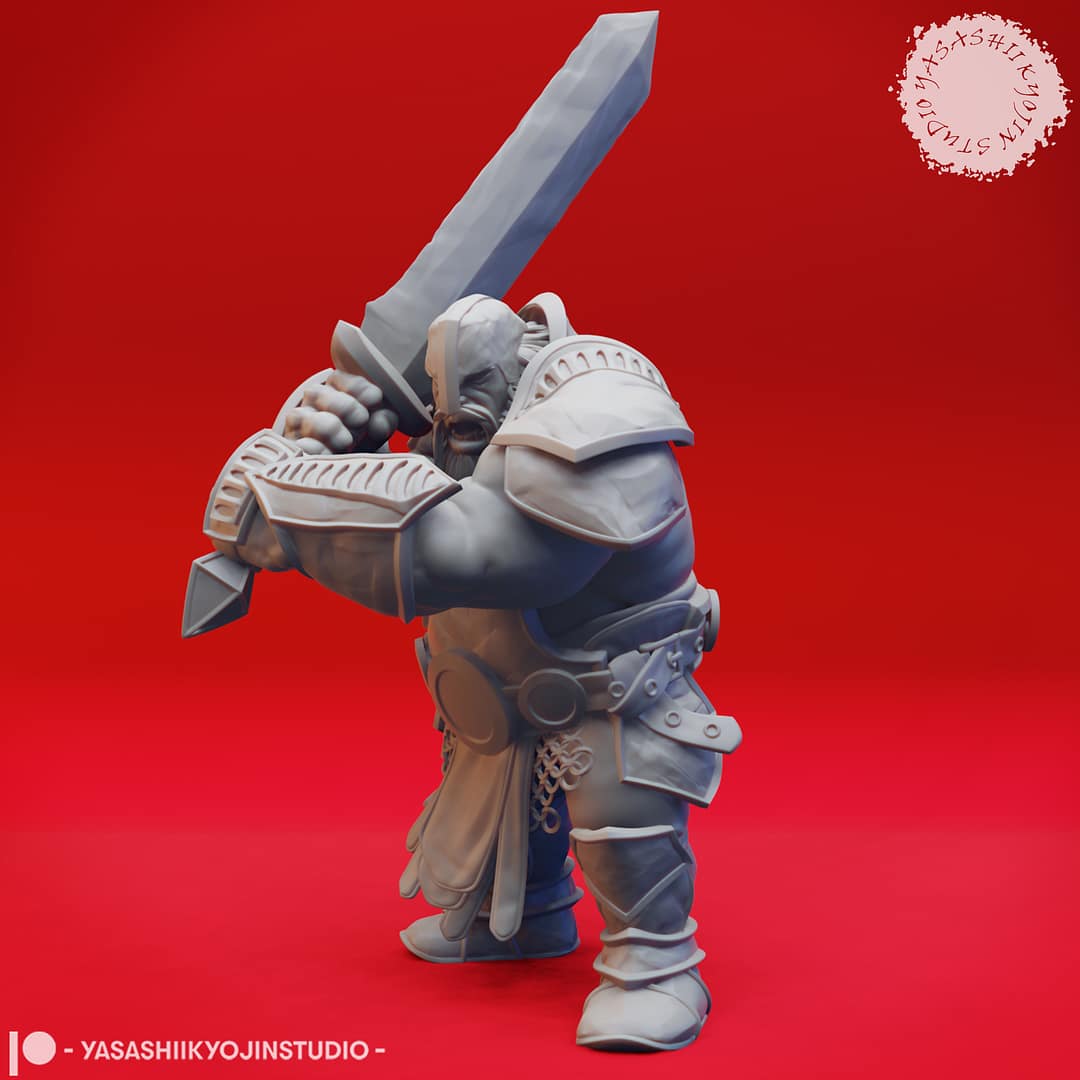 TTRPG Epic Fire Giant Swordsman Miniature | Yasashii Kyojin Studio Licensed Design - Image 6