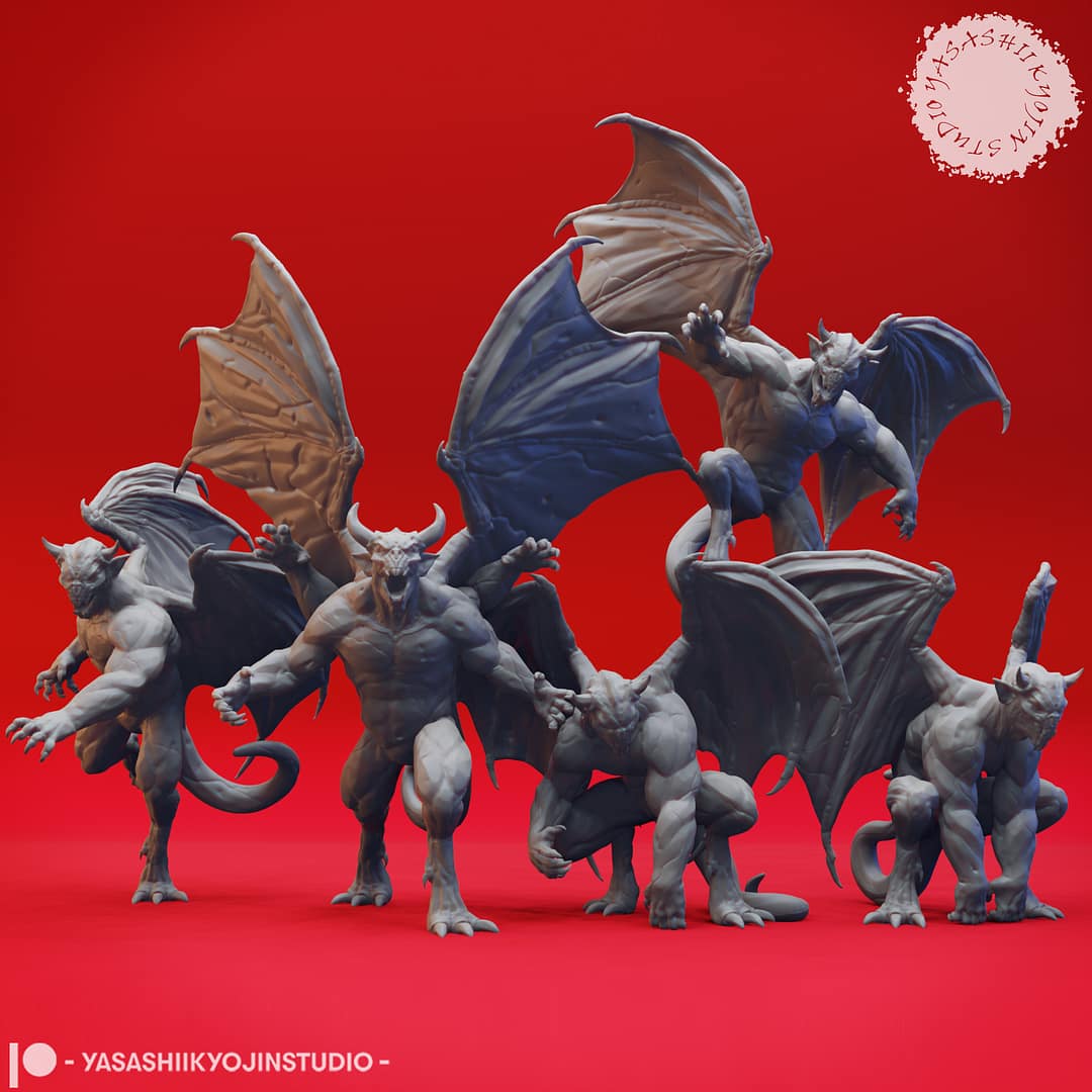 Stonewing Sentinels – Gargoyle Miniature Set