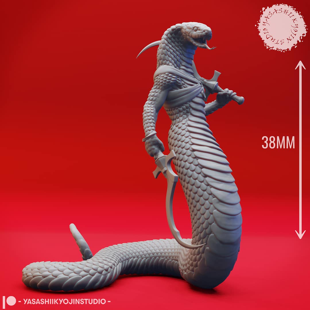 Serpentfolk Warrior Miniature – Yuan-Ti Inspired Snakefolk - Image 16