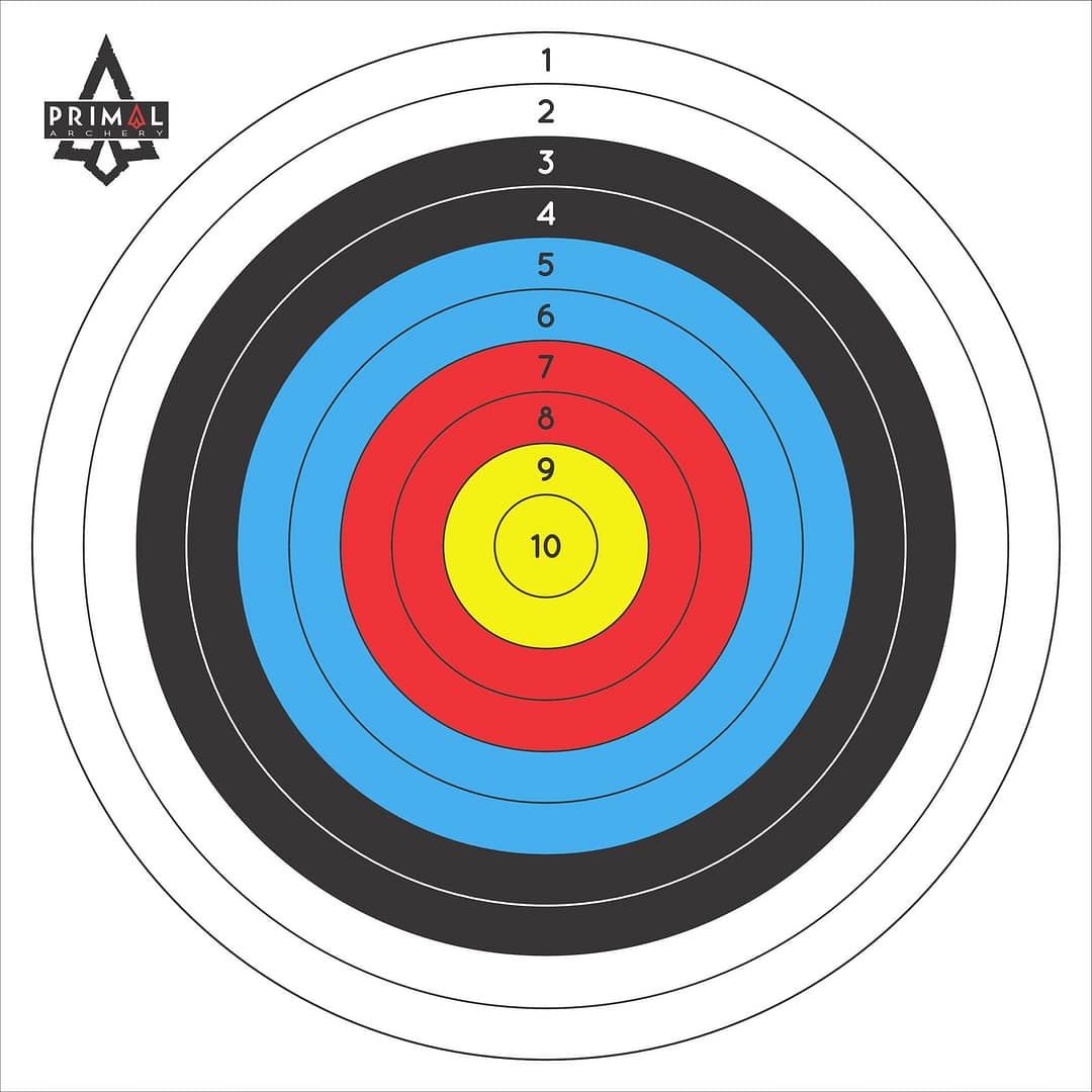 Weatherproof archery vinyl target face for recurve and compound bows
