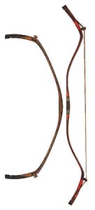 Recurve bow shape when strung and unstrung