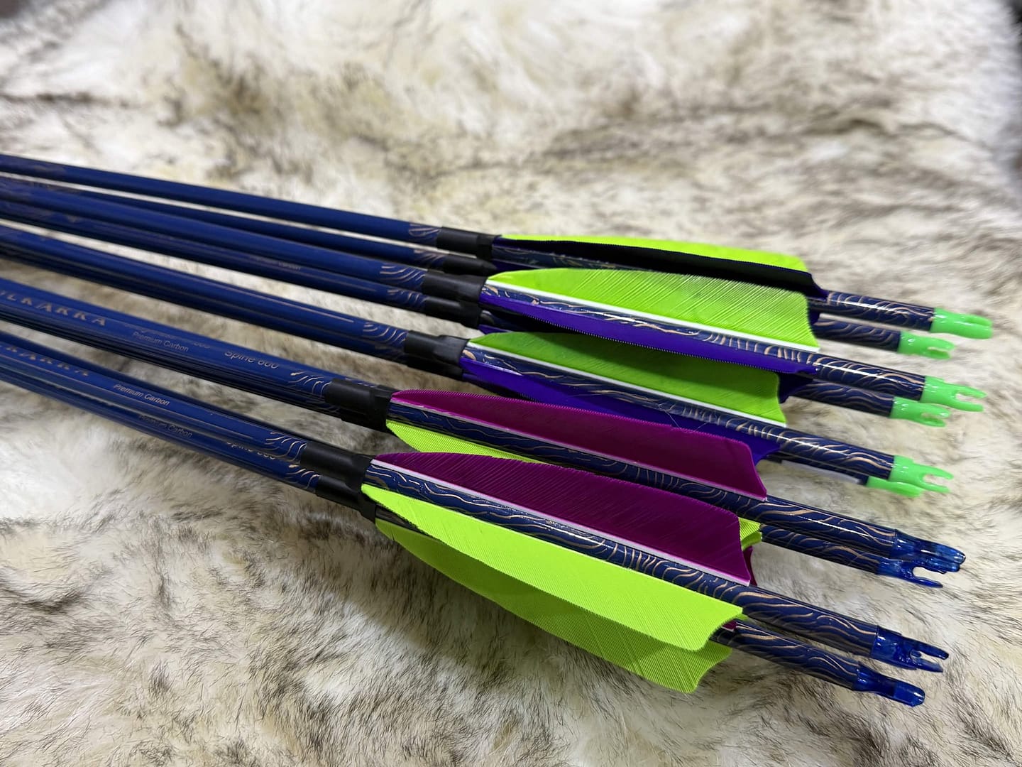 Solkarra Atlas Slate carbon arrow shaft, deep blue with gold contour lines and compass rose, view 6