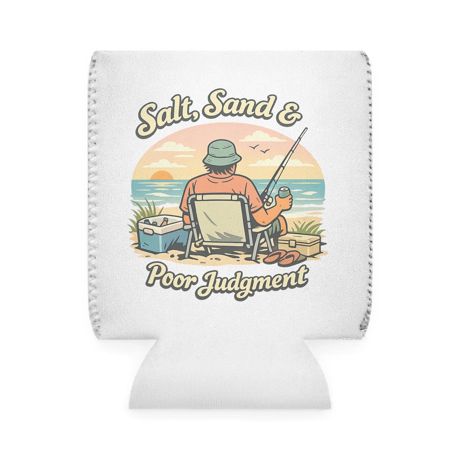 "Salt, Sand & Poor Judgment" Stubby Holder - Image 2