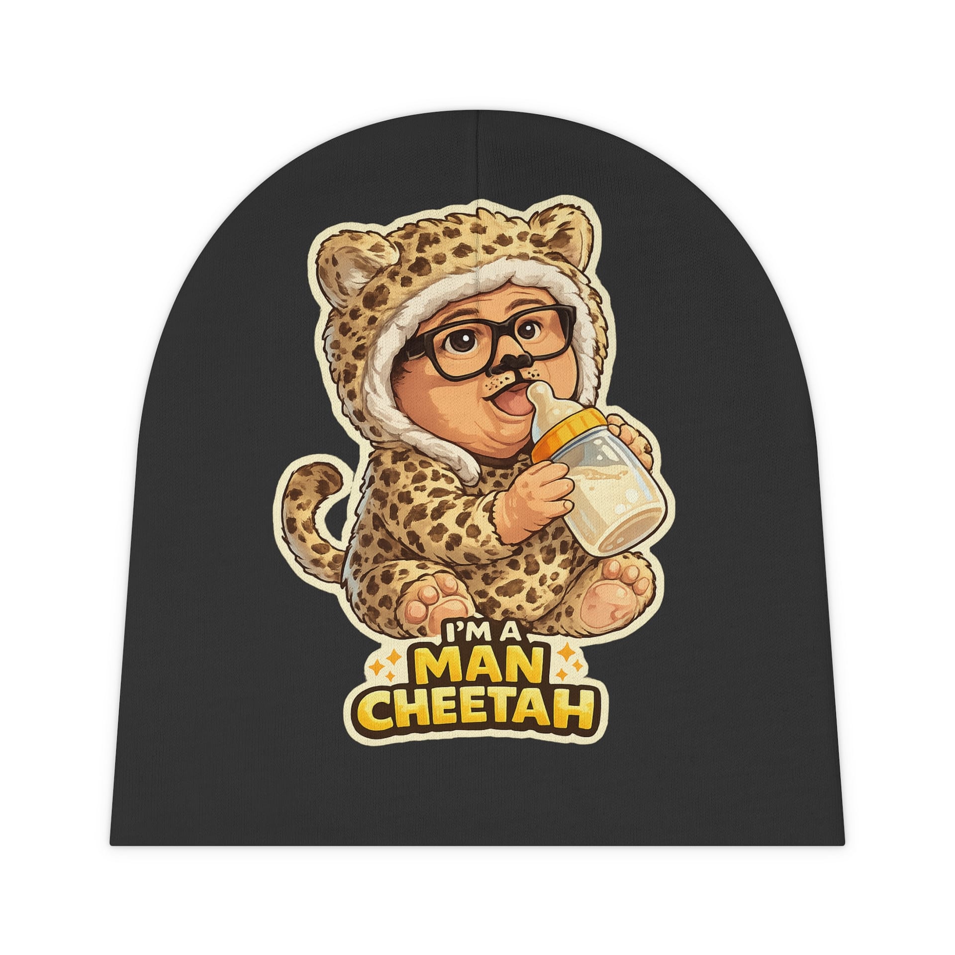 Baby Beanie - 'I’m a Man Cheetah'