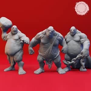 Ogre Warband Miniature Set – Thunderous Muscle for Your Tabletop Mayhem