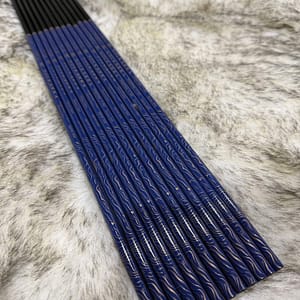Solkarra Atlas Slate carbon arrow shaft, deep blue with gold contour lines and compass rose