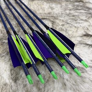 Solkarra Atlas Slate carbon arrow shaft, deep blue with gold contour lines and compass rose, view 7