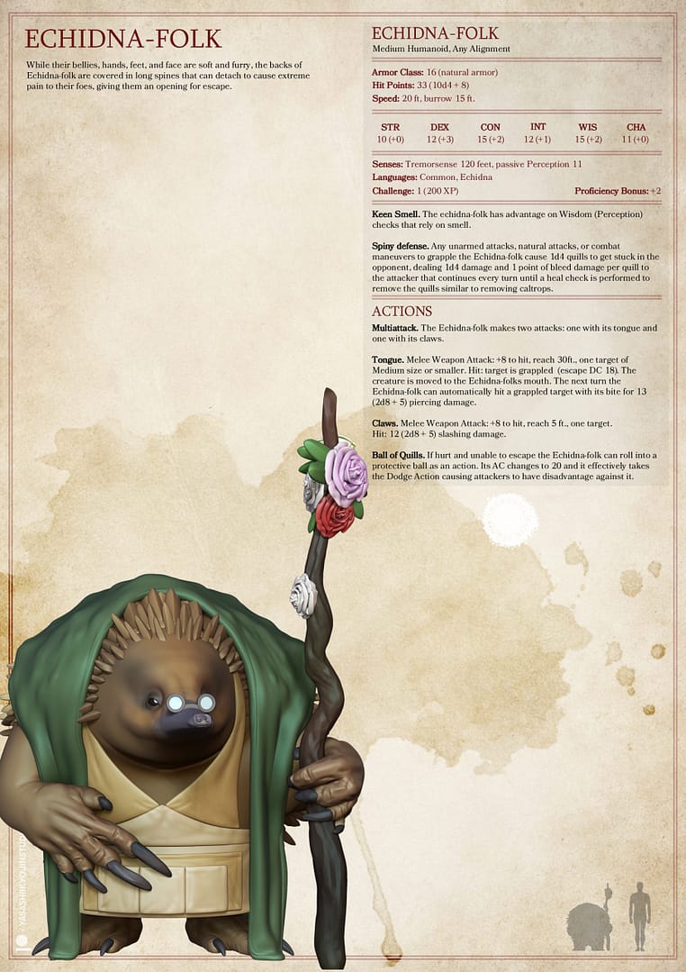 Echidna-Folk - The Spiny Defender of the Swamps - Image 2