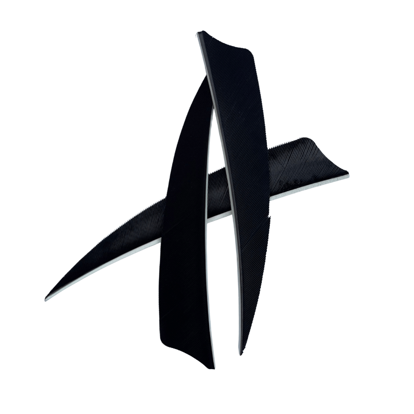 4" feather in Black