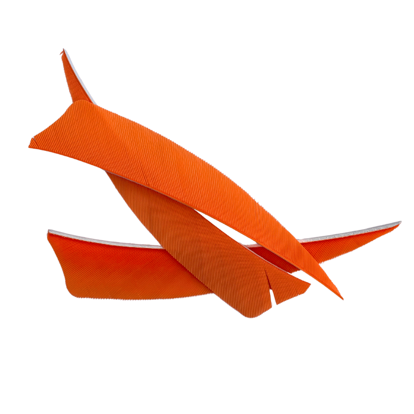 4" feather in Fluro Orange