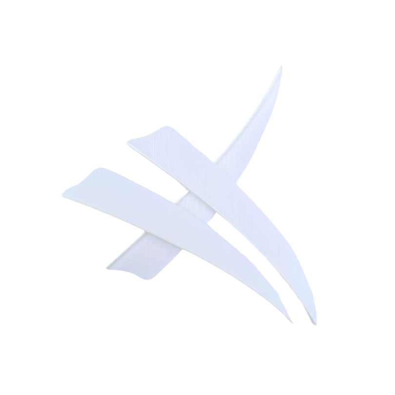 4" feather in White